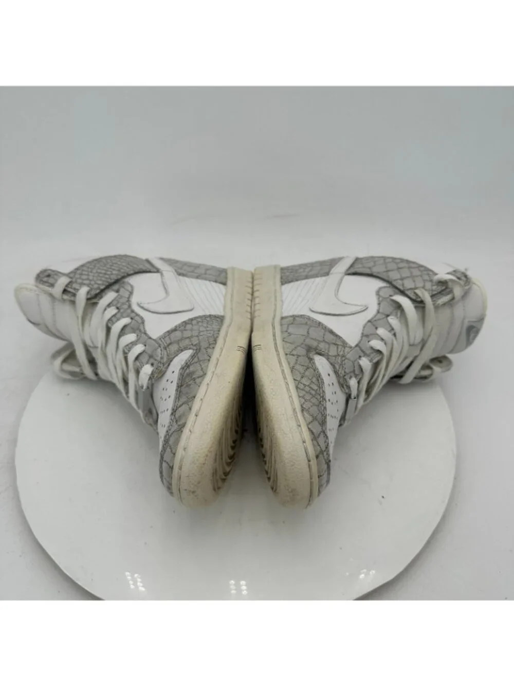 Nike Dunk Sky Hi Women Size 7.5 747283-994 Light Grey White Wedges Shoes